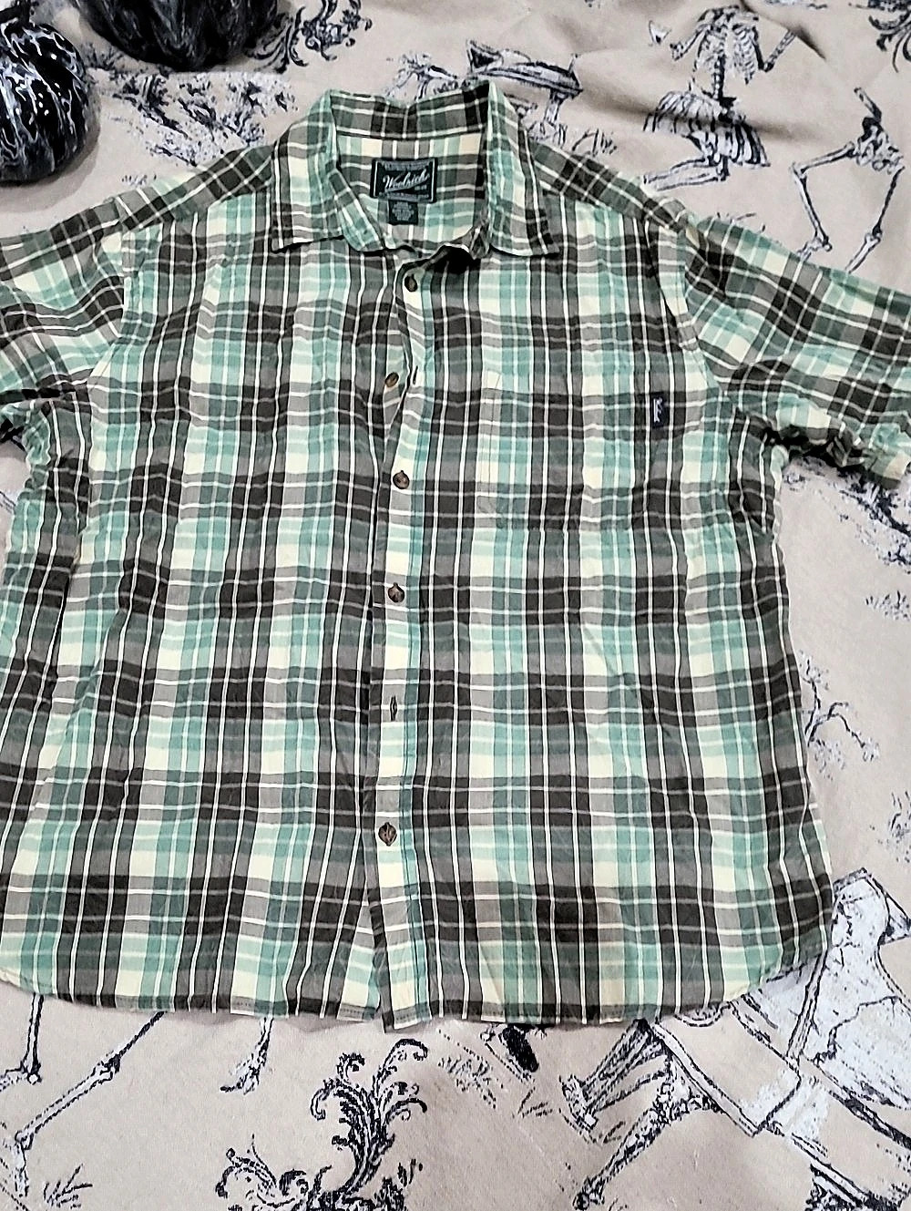 Woolrich Men's Plaid Short-sleeve Button Down
